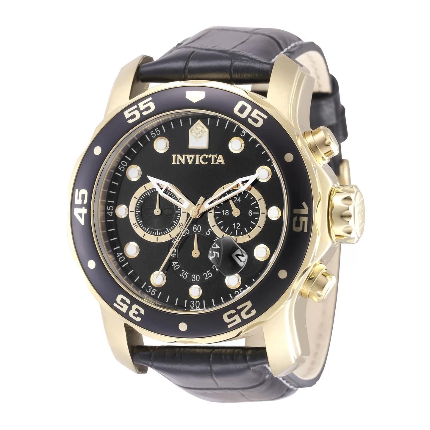 Invicta 49833 49833 Watch - Black Dial Leather Band