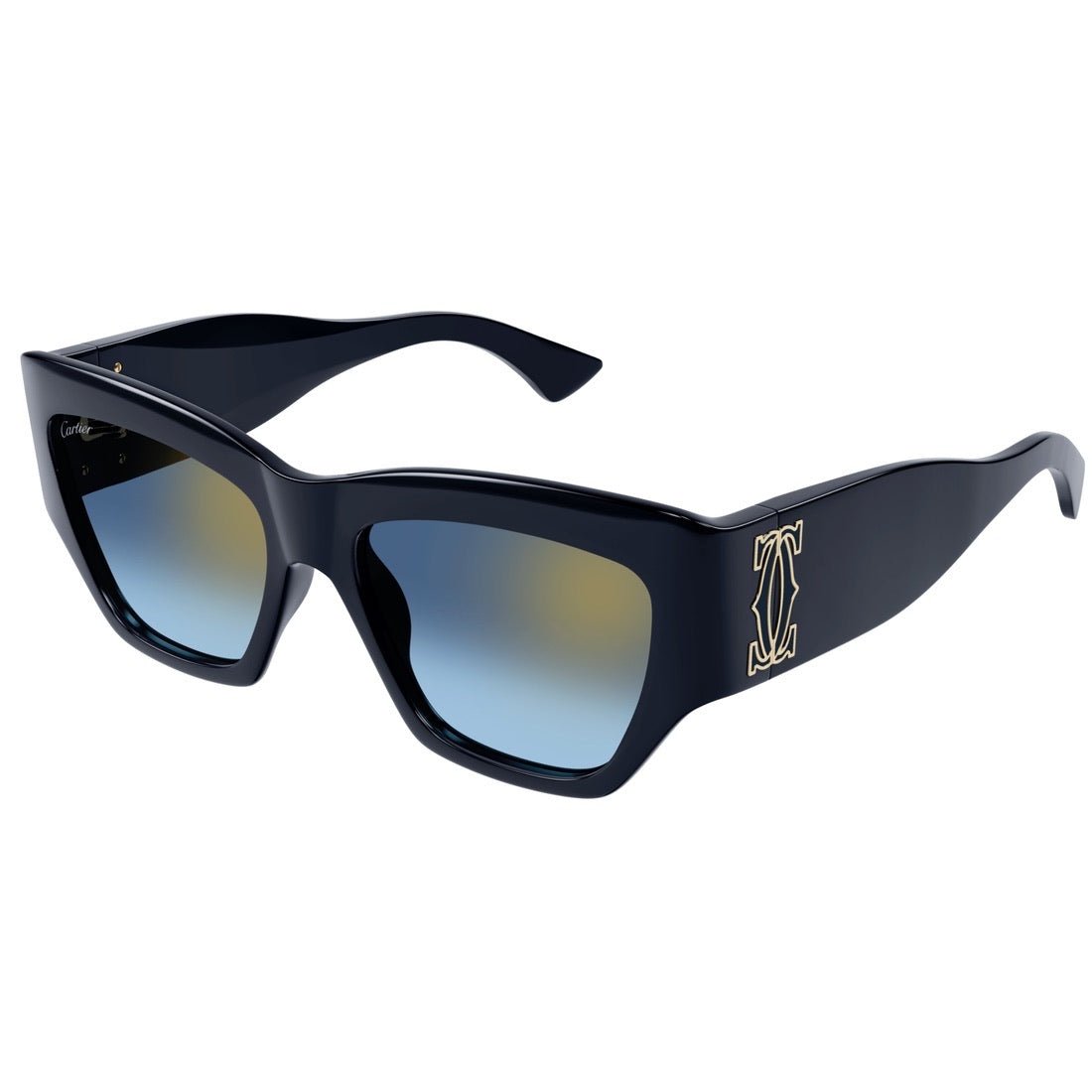 Cartier CT0435S-004 Blue Blue Blue Cat Eye Sunglasses 55mm Sunglasses