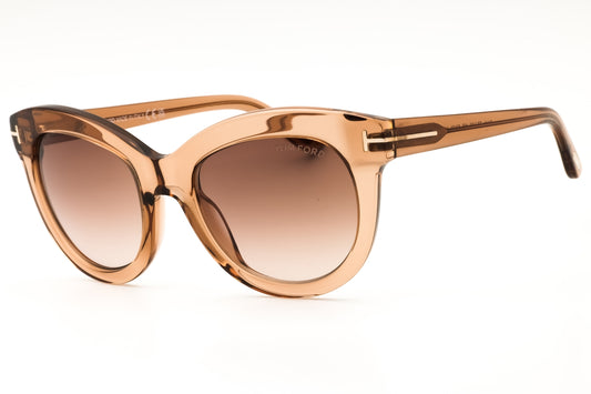 Tom Ford FT1189-45F shiny light brown Round Sunglasses 53mm