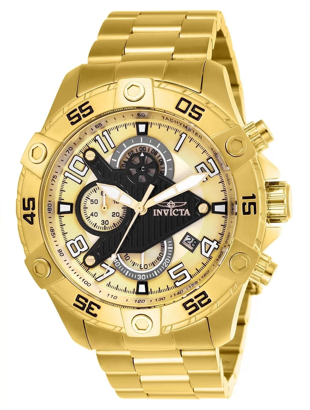 Invicta 26098 26098 Watch - Gold Dial Stainless Steel Band