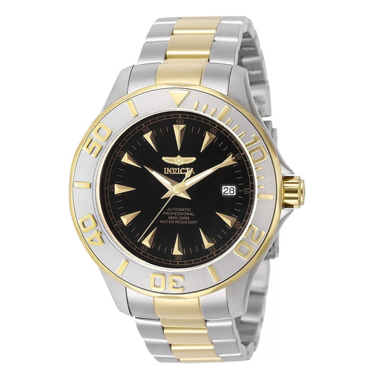Invicta 7037 watch with black dial and stainless steel band