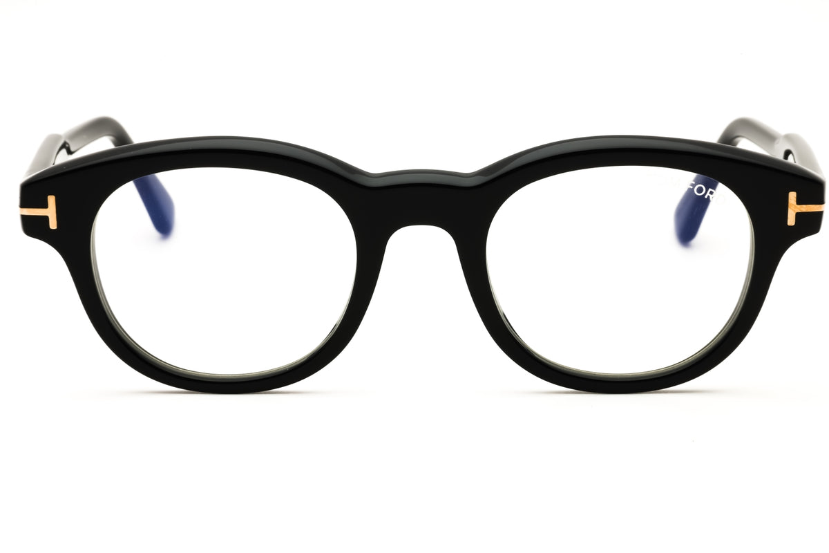 Tom Ford FT6121-B-001 shiny black Round Eyeglasses 47mm Eyeglasses