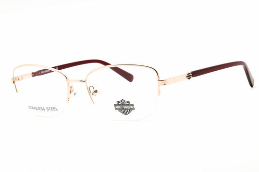 Harley Davidson HD0576-032 eyeglasses in pale gold frame with clear lenses