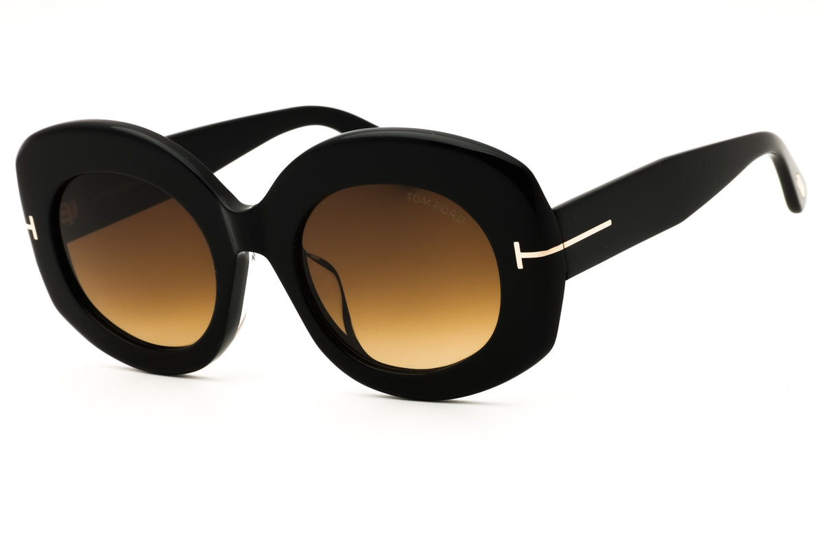 Tom Ford FT1346-F-01F shiny black Oversized Sunglasses 53mm Sunglasses