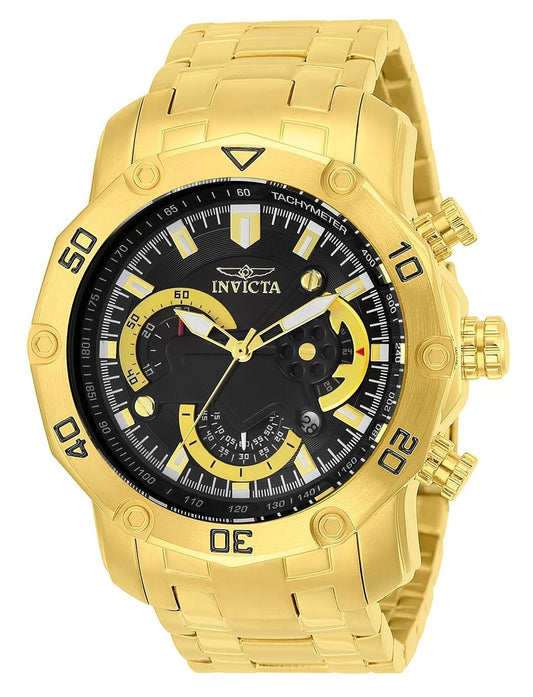 Invicta 22767 watch with black dial and stainless steel band