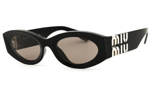 Miu 0MU 11WS-16K80Q Black Oval Sunglasses 54mm