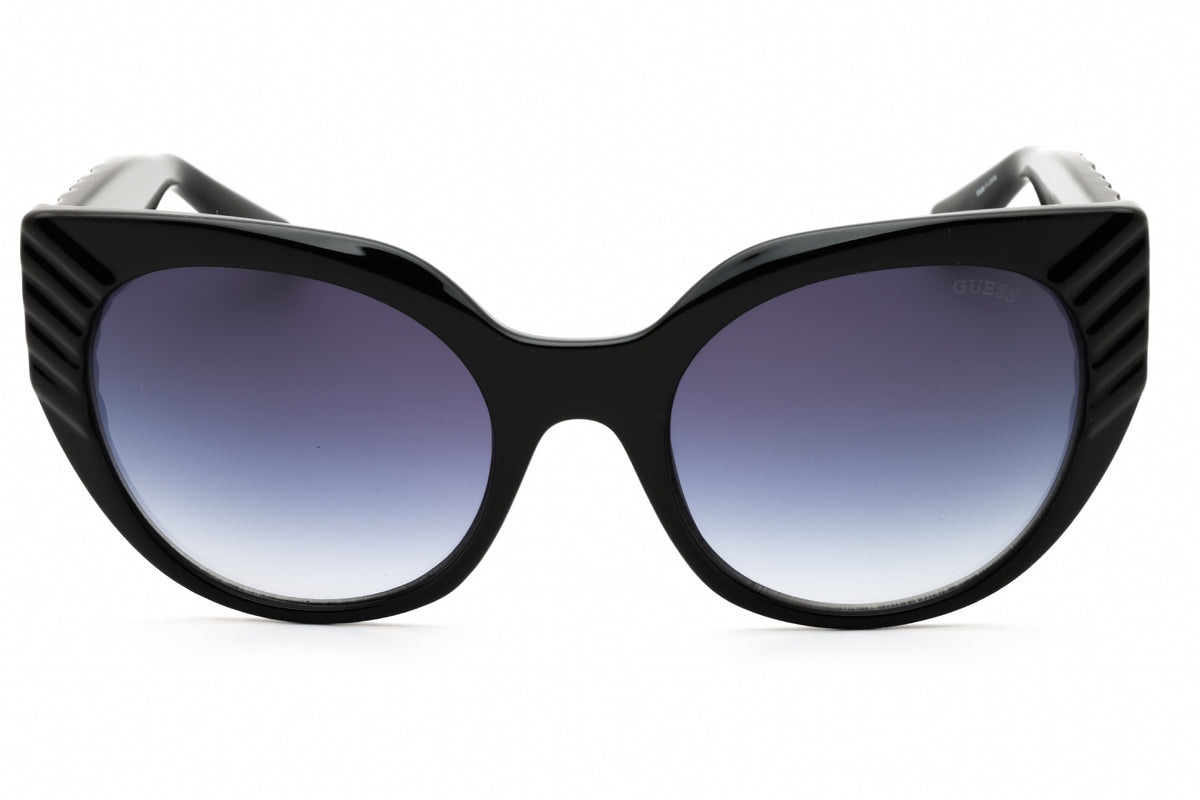 Guess GU00255-01B shiny black Cat eye Sunglasses 53mmmm