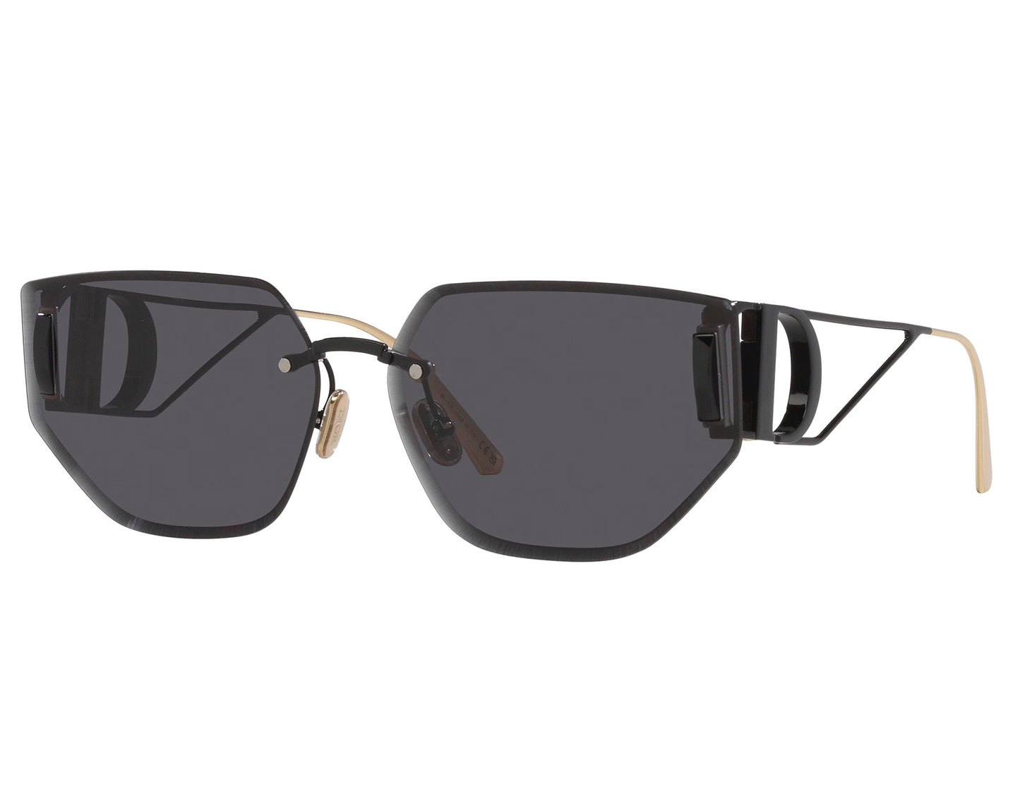 Christian Dior CD40146U-33N-65 sunglasses in gold frame with green lenses