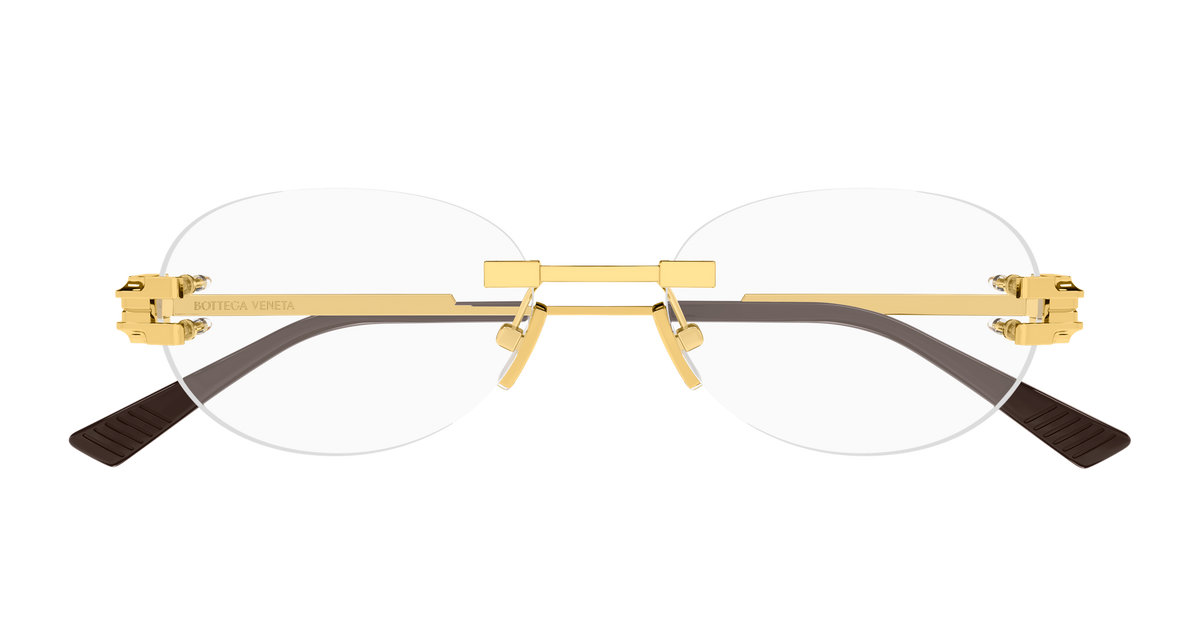 Bottega Veneta BV1512O-001-53 Gold Round  53mm Eyeglasses