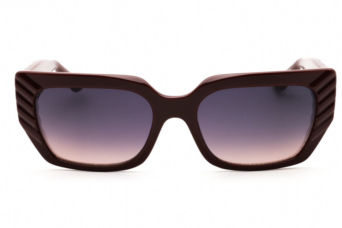 Guess GU00254-69Z shiny bordeaux Rectangular Sunglasses 55mm Sunglasses