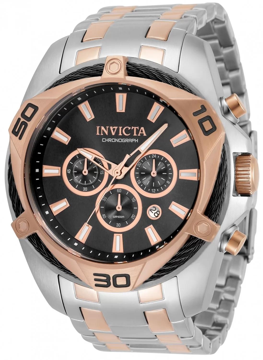 Invicta 34129 34129 Watch - Black Dial Stainless Steel Band