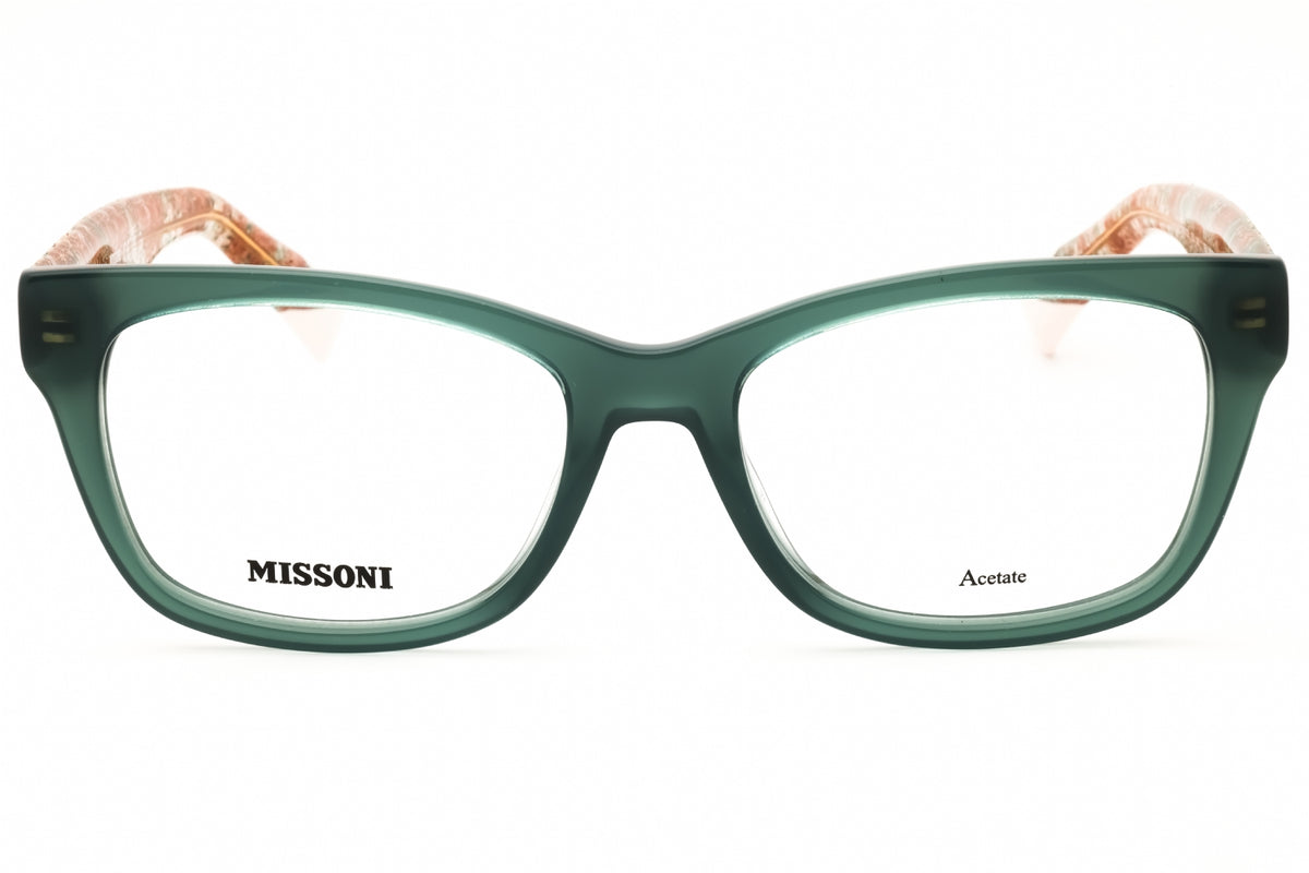 Missoni MIS 0128-01ED 00 GREEN Rectangular Eyeglasses 52mm Eyeglasses