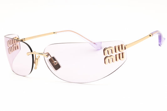 Miu Miu 0MU A51S-ZVN90O Pale Gold Oval Sunglasses 75mm