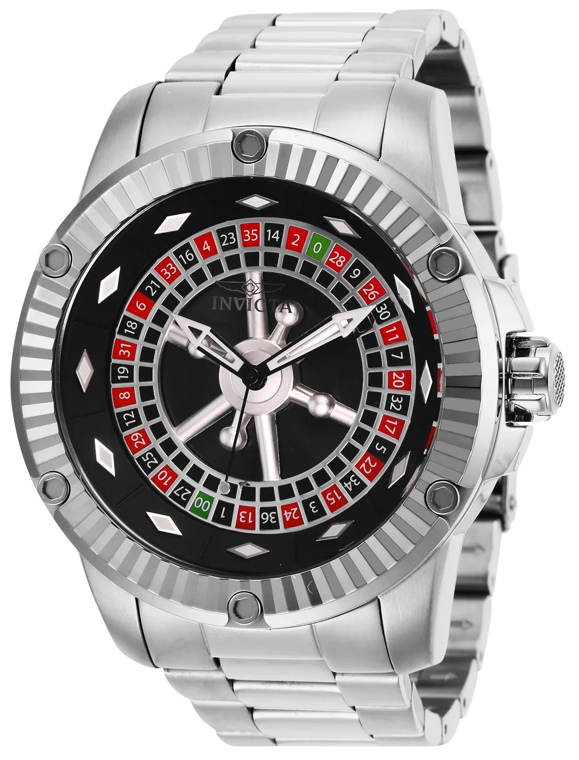 Invicta 28709 Automatic Watch Black Dial Stainless Steel 52mm Men
