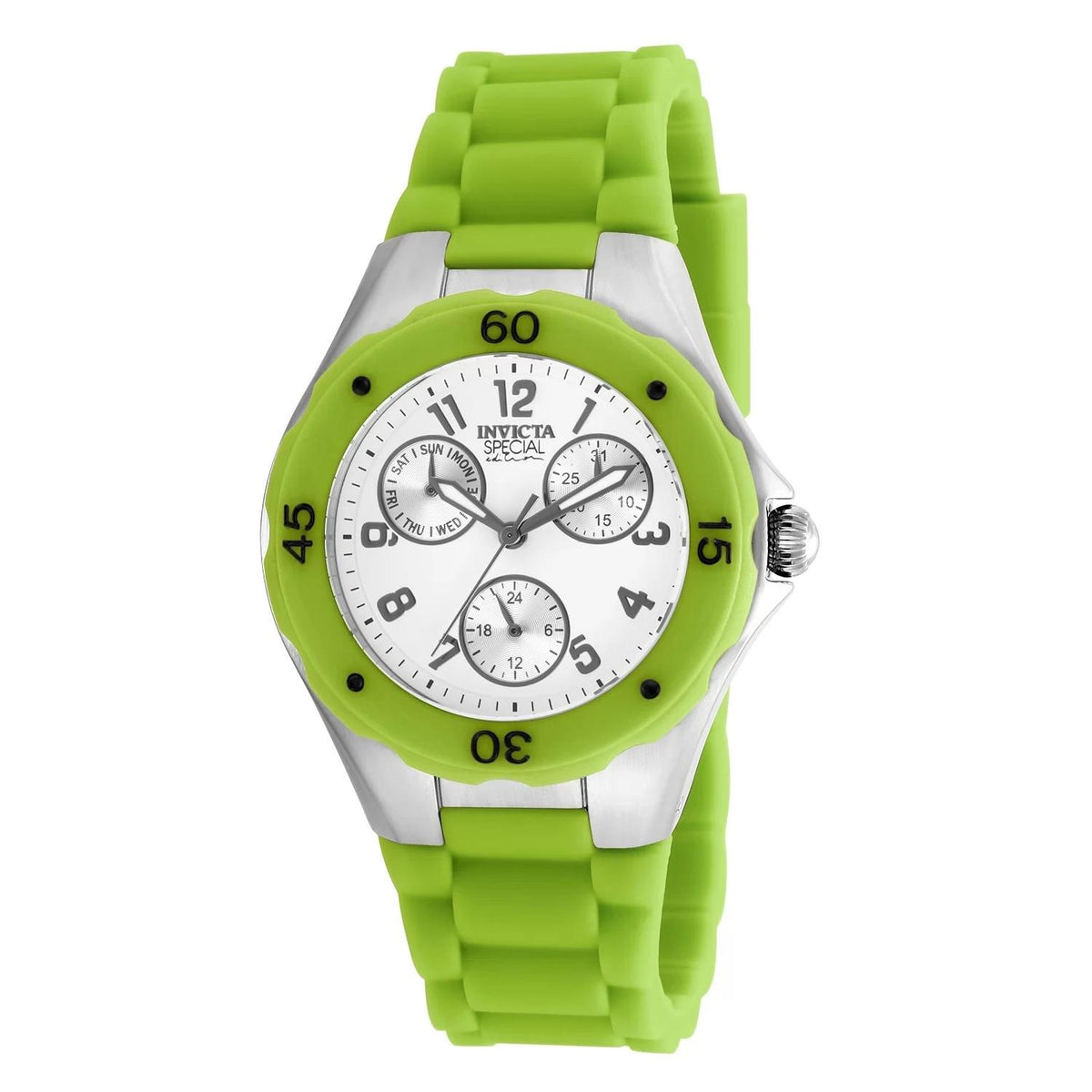 Invicta 18793 watch with white dial and silicon band