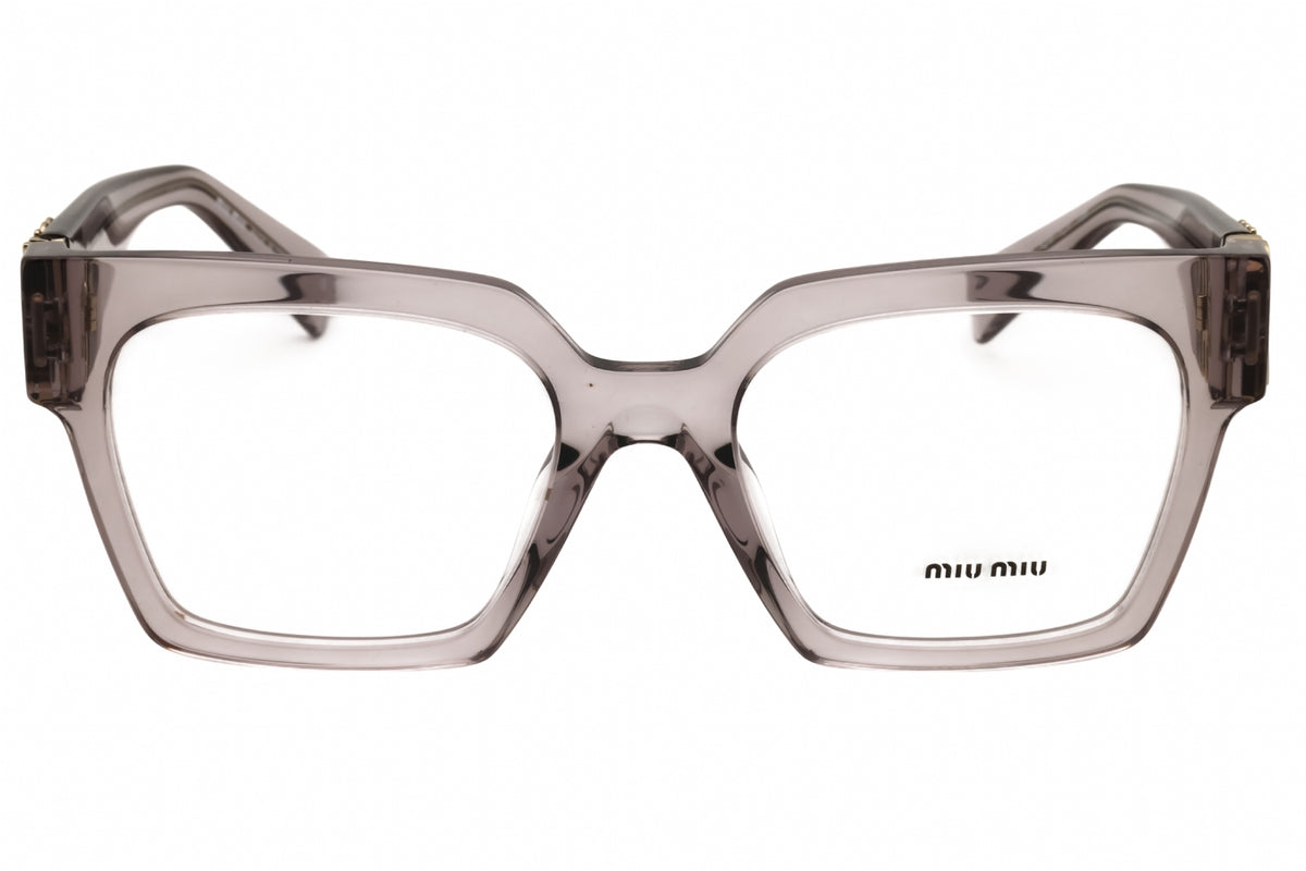 Miu Miu MU 04UV-12W1O1 Transparent Mauve Rectangular Eyeglasses 52mm Eyeglasses
