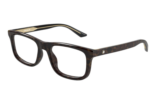 Mont Blanc MB0457o-003 Havana Rectangle Eyeglasses 54mm