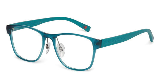 Benetton BEO1011-620 eyeglasses in teal frame with clear lenses