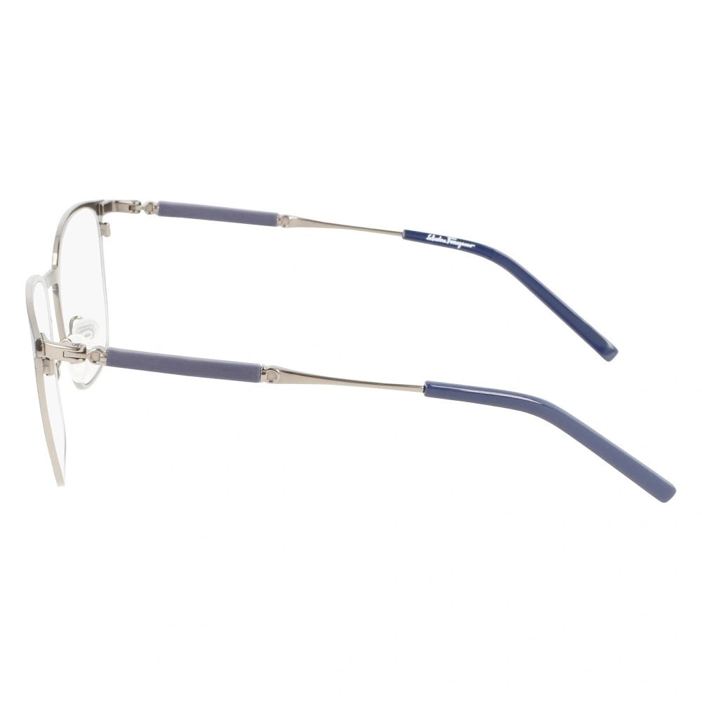 Salvatore Ferragamo 54mm Rectangular eyeglasses in light ruthenium frame with clear demo lenses