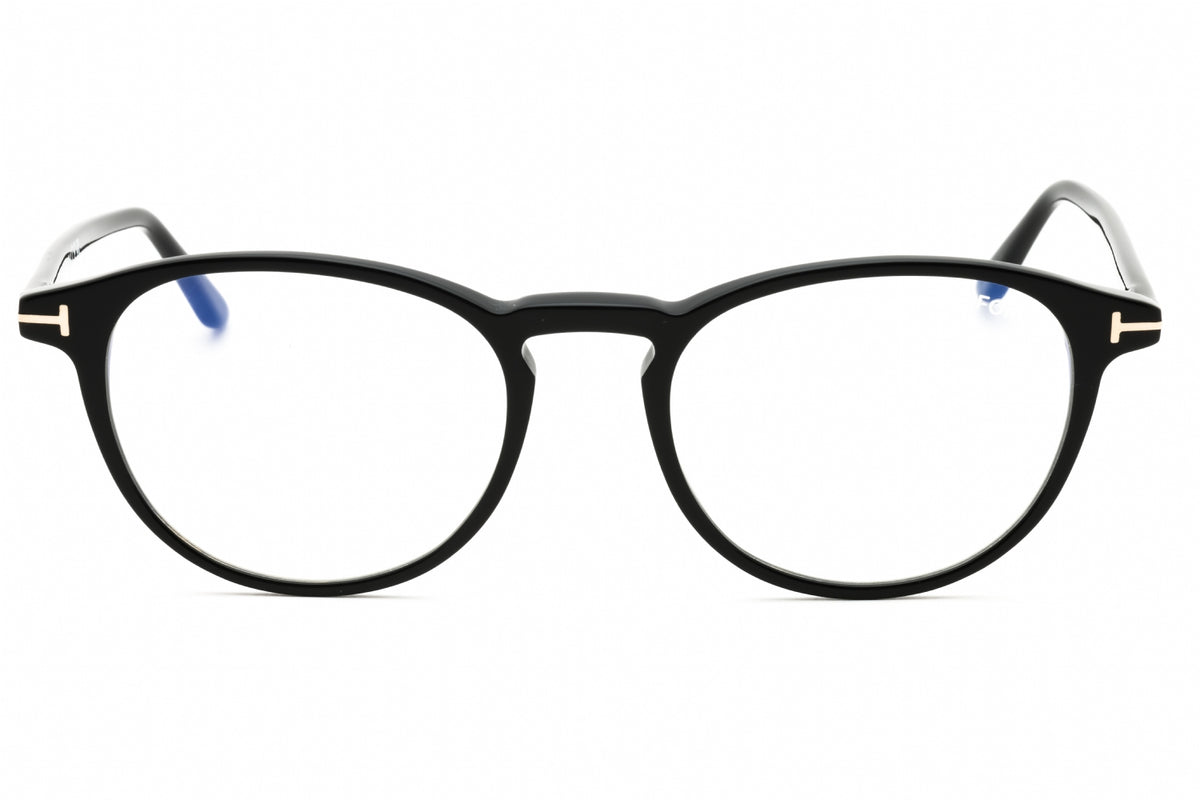 Tom Ford FT5803-B-001 shiny black Round Eyeglasses 51mm Eyeglasses
