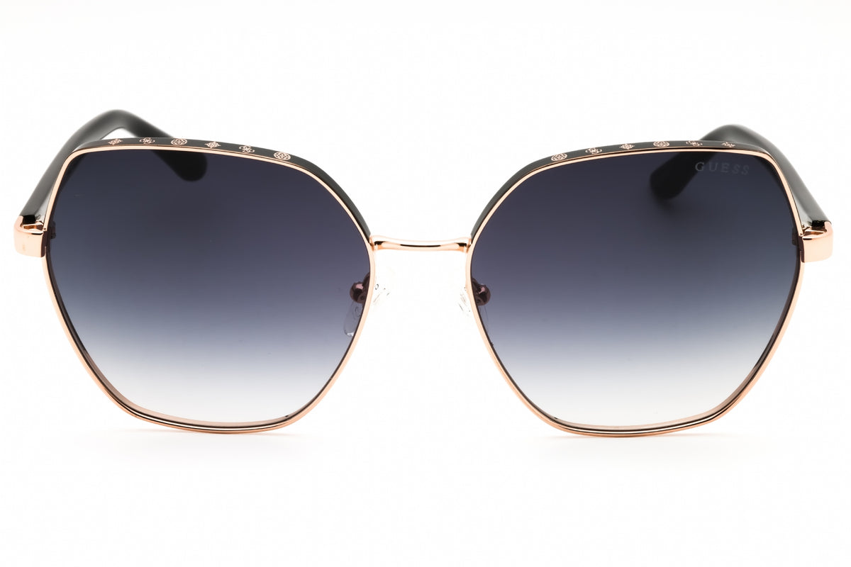 Guess GU00108-05B black Rectangular Sunglasses 60mm Sunglasses