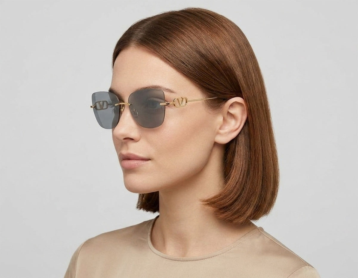 Valentino VG0033S-001 Gold  Sunglasses 54mm