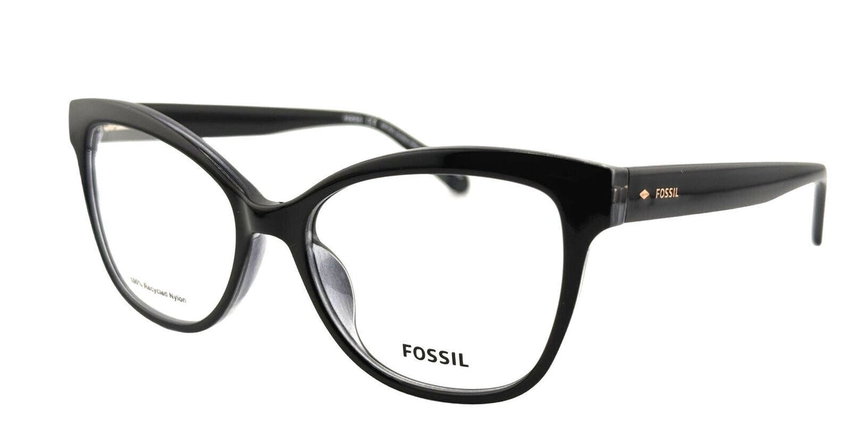 Fossil FOS-7152-807-54 Black Rectangle Eyeglasses 54mm Eyeglasses