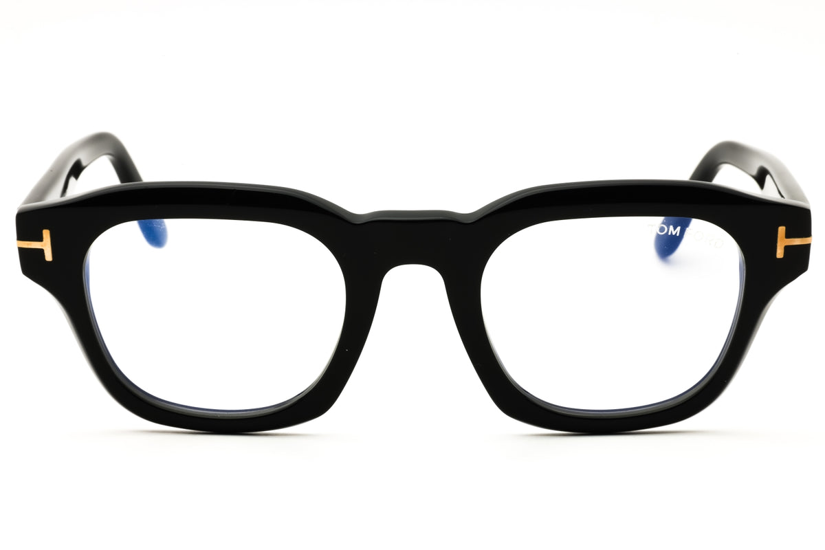 Tom Ford FT6083-B-001 shiny black Rectangular Eyeglasses 48mm