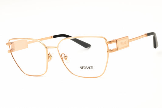 Versace 0VE1301-1412 eyeglasses in rose gold frame with clear lenses