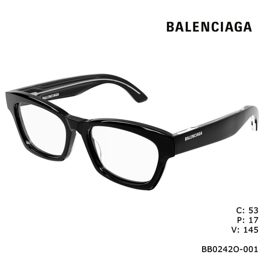 Balenciaga BB0242o-001 53mm New Eyeglasses