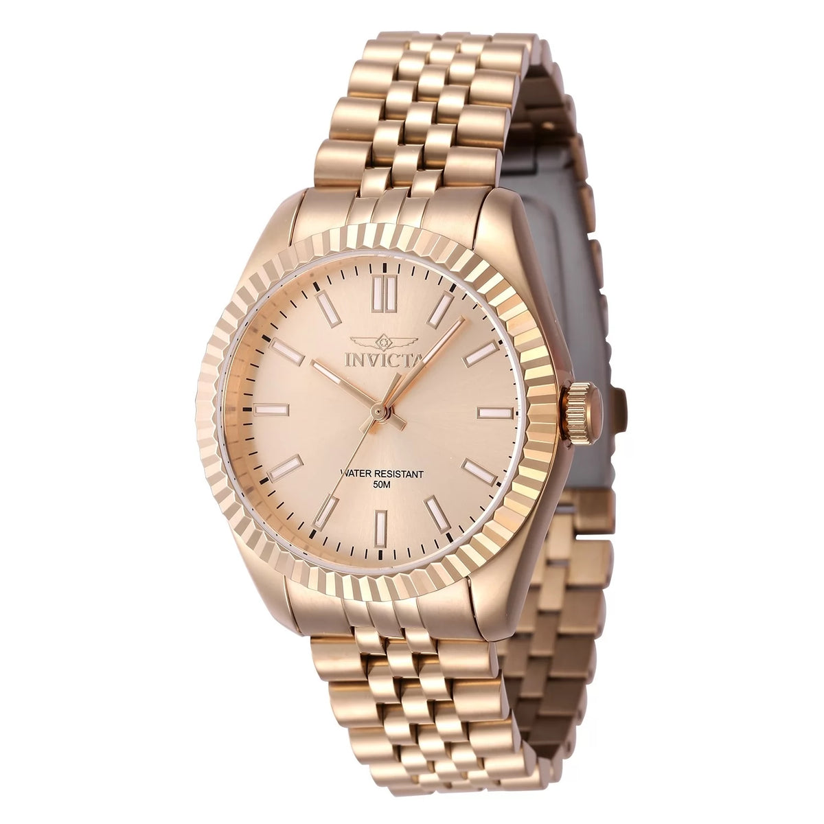 Invicta 47509 Quartz Watch Rose Gold Dial Stainless Steel 36mm Lady