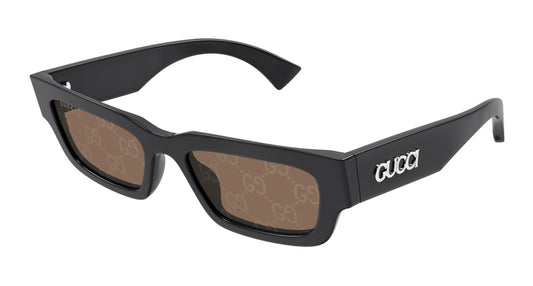 Gucci GG1838S-005 Grey Rectangle Sunglasses 52mm