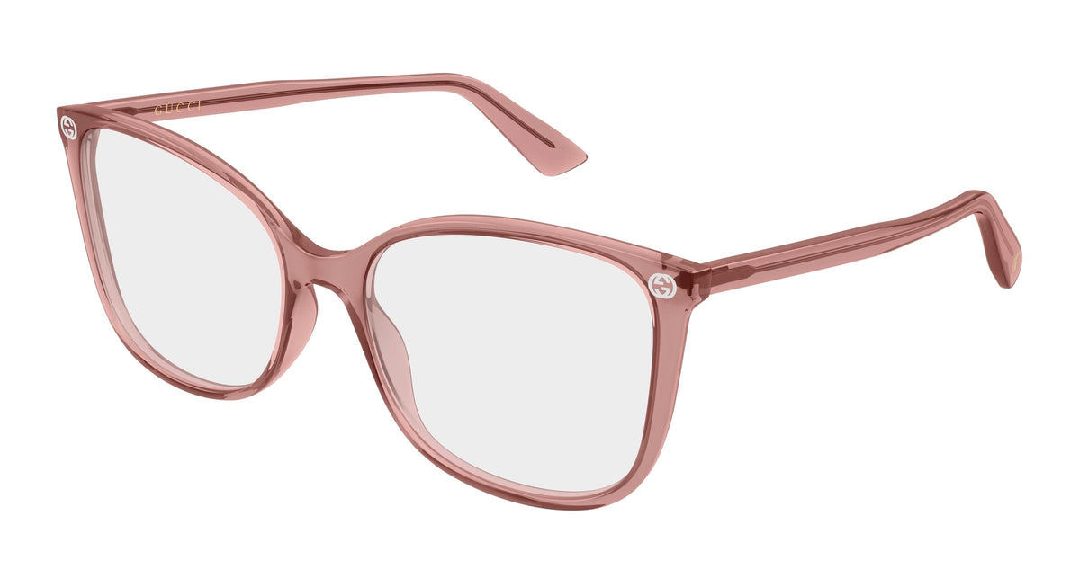 Gucci GG0026O-029 Pink Cat Eye Eyeglasses 53mm Eyeglasses