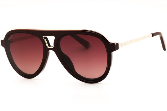 DIFF Eyewear TOSCA III-DE01-0765 RUGBY RED Oval Sunglasses 56mm Sunglasses