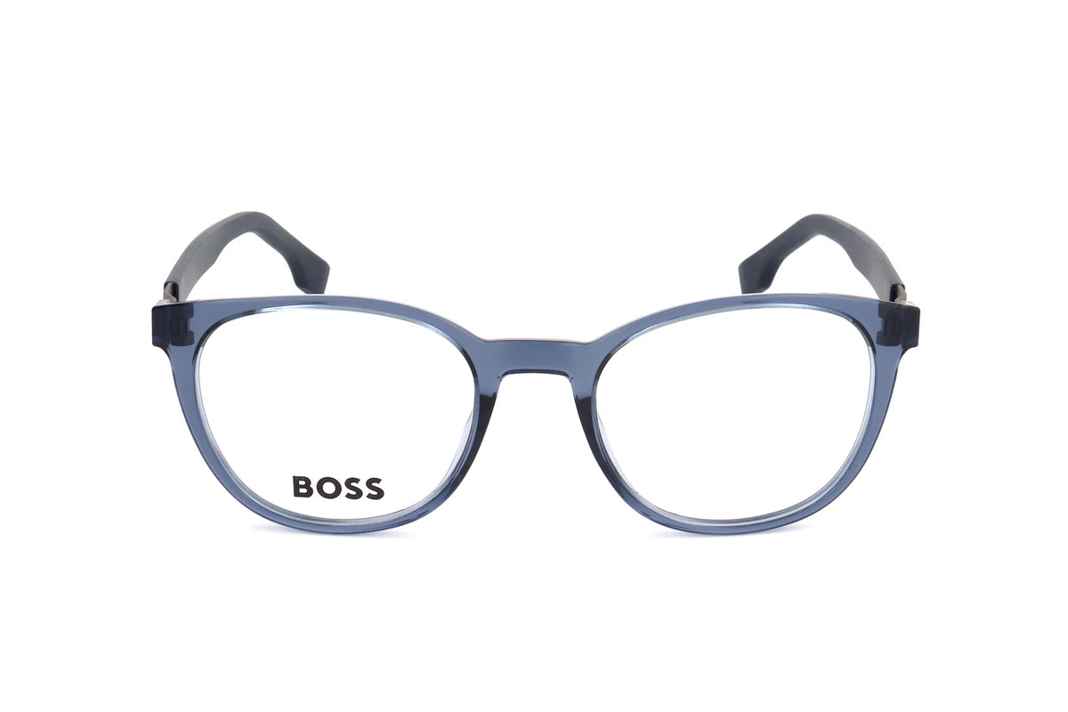 Hugo Boss BOSS1577-PJP-52 Blue Rectangle Eyeglasses 52mm Eyeglasses