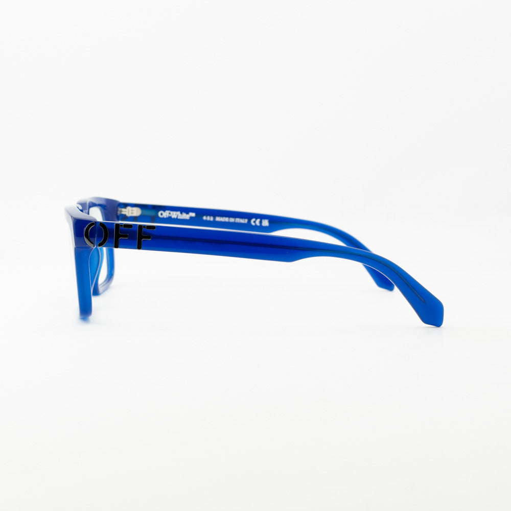 Off White Style-70 OERJ070S24PLA0014500 eyeglasses in blue frame with clear lenses