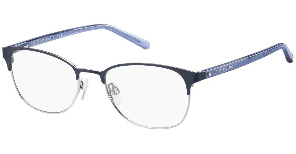 Tommy Hilfiger TH-1749 FLL Blue Rectangle Eyeglasses 53mm Eyeglasses