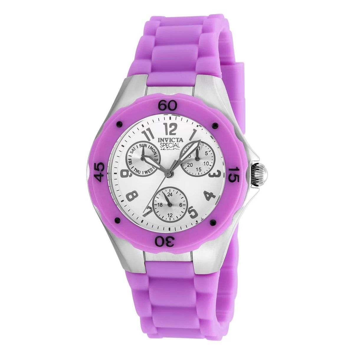 Invicta 18790 watch with white dial and silicon band