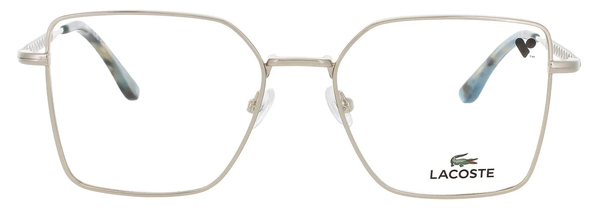 Lacoste L2316 714 Gold Rectangle Eyeglasses 53mm Eyeglasses