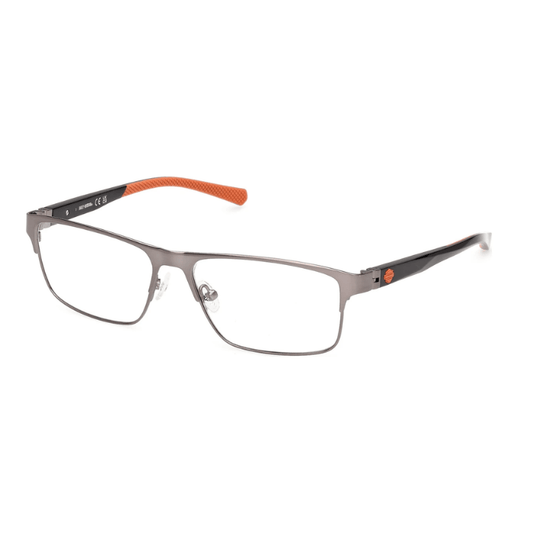 Harley Davidson HD50125-009-58 eyeglasses in matte gunmetal frame with clear lenses