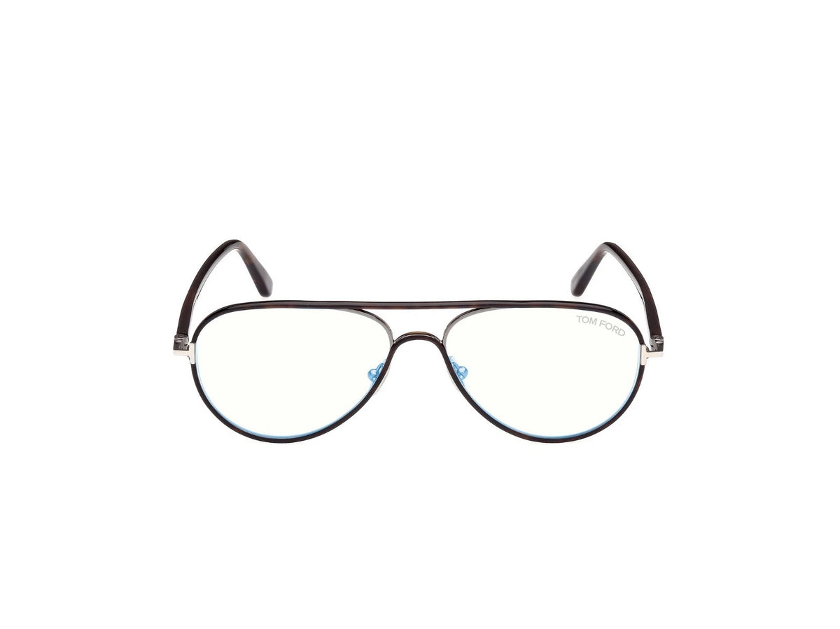 Tom Ford FT5897-B 052 Brown Rectangle Eyeglasses 57mm Eyeglasses