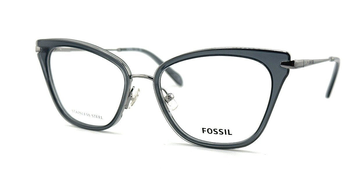 Fossil FOS-7162-PJP-53 BLUE Rectangle Eyeglasses 53mm Eyeglasses