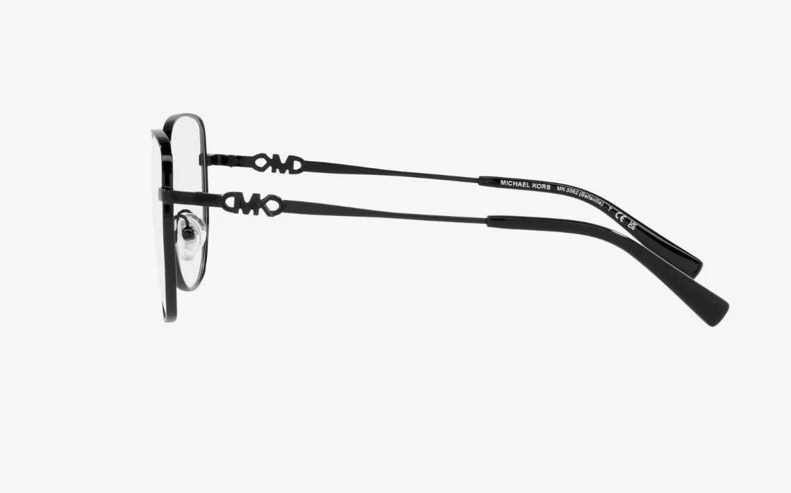 Michael Kors 0MK3062-1005-54 Shiny Black Square EYEGLASSES 54mm Eyeglasses