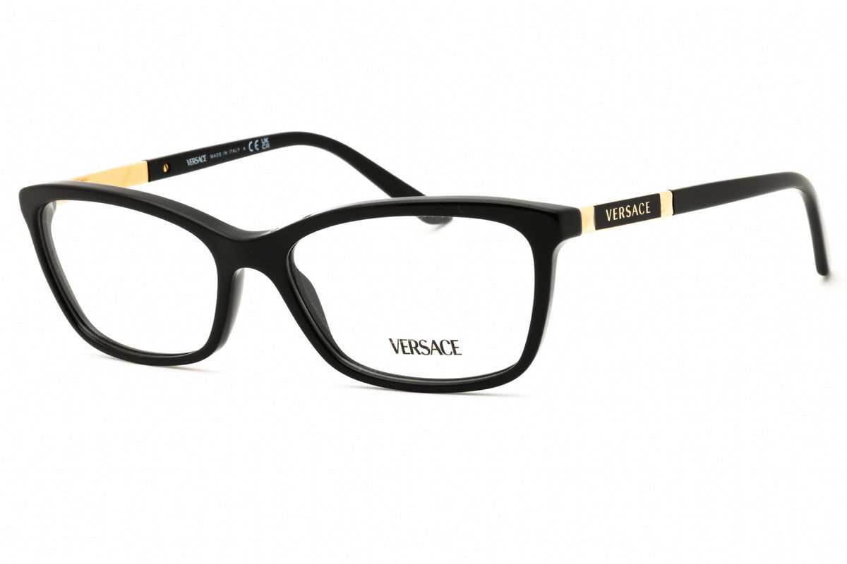 Versace VE3186-GB1 eyeglasses in black frame with clear lenses