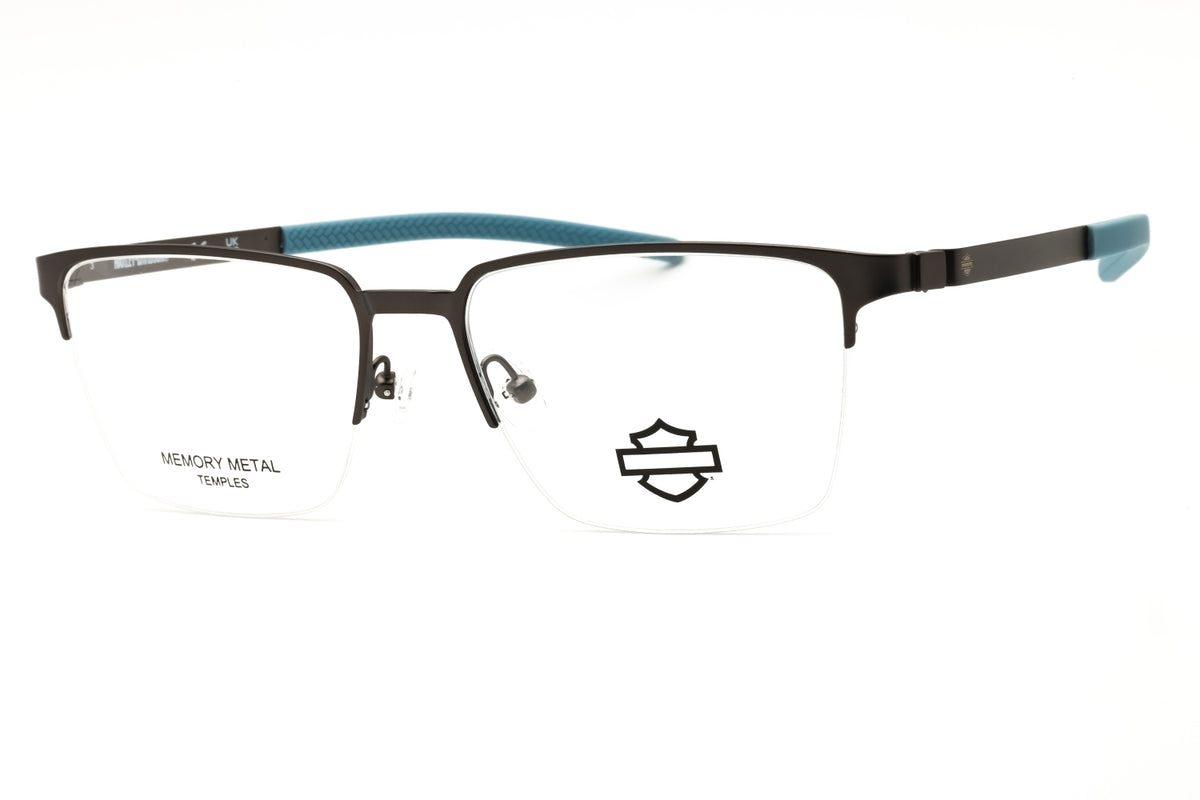 Harley Davidson HD50019-009 matte gunmetal Rectangular Eyeglasses 56mm Eyeglasses