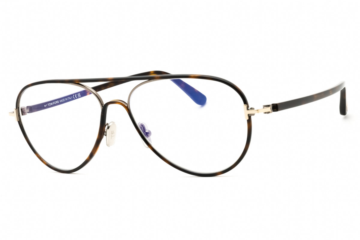 Tom Ford FT5897-B-052 Dark Havana Aviator Eyeglasses 57mm Eyeglasses