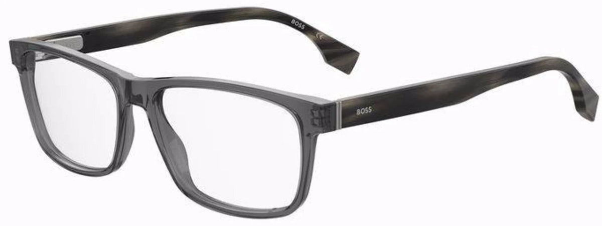 Hugo Boss BOSS1518-2W8-58 Grey Horn Rectangle Eyeglasses 58mm Eyeglasses