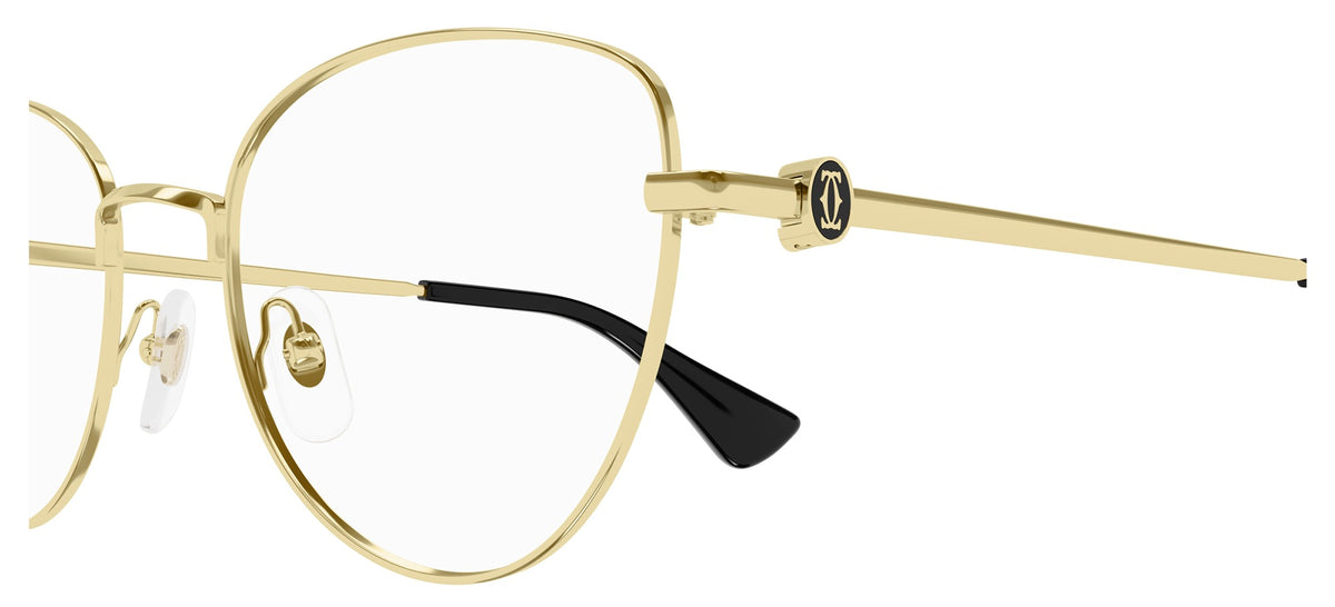Cartier CT0490o-001 Gold Cat Eye Eyeglasses 55mm
