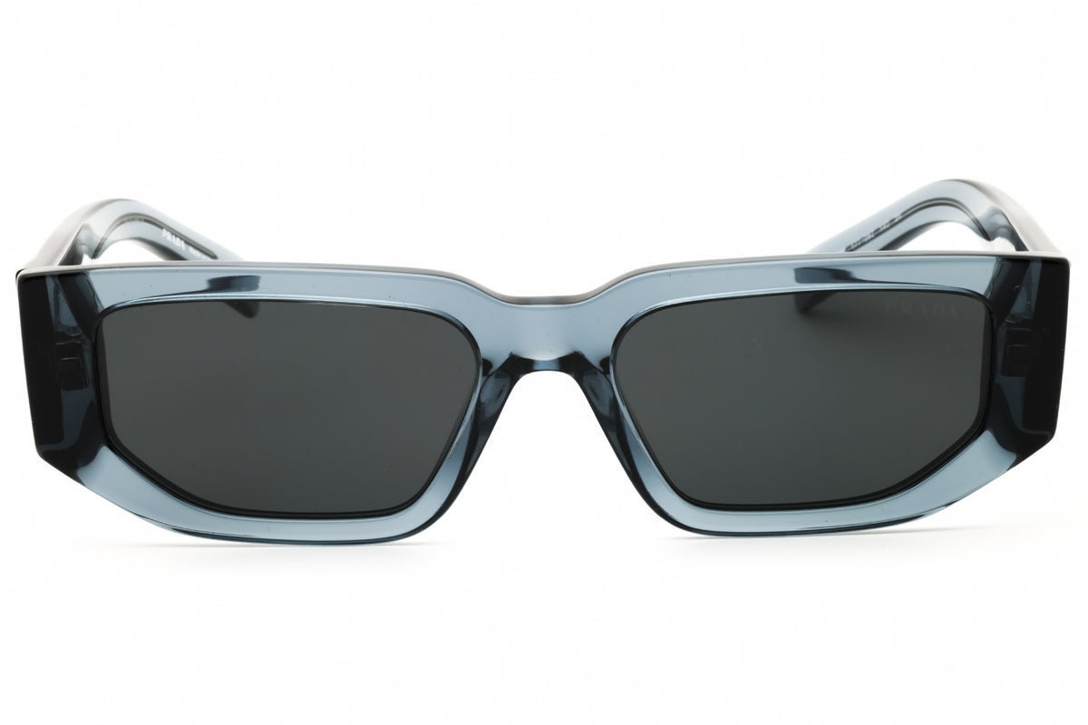 Prada 0PR 09ZS-17T08Z Transparent Ocean Rectangular Sunglasses 54mm