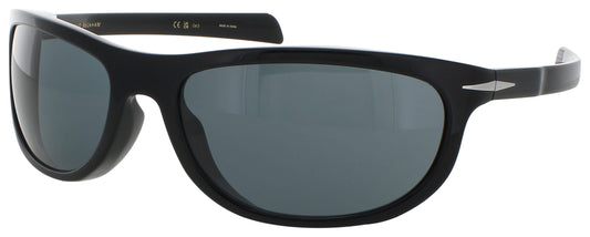 David Beckham DB-7117/S-0807/KU Black Rectangle Sunglasses 64mm